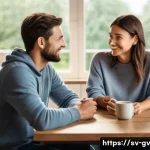 Home 15 재무 조율을 위한 효과적인 설득 기술 - **Prompt 1: Honest Financial Conversations**
"A diverse couple, a man and a woman in their late ...