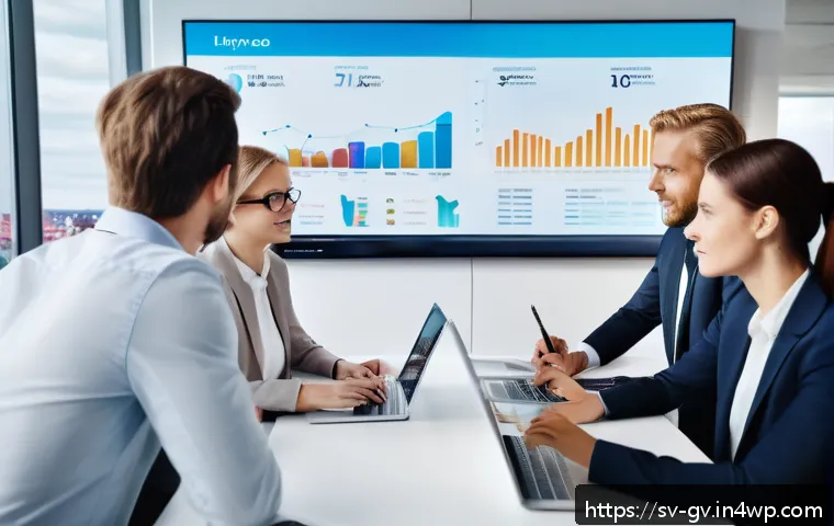 재무 조율에서의 적시 정보 공유의 중요성 - A modern corporate office scene showing a diverse team of professionals collaborating around a large...